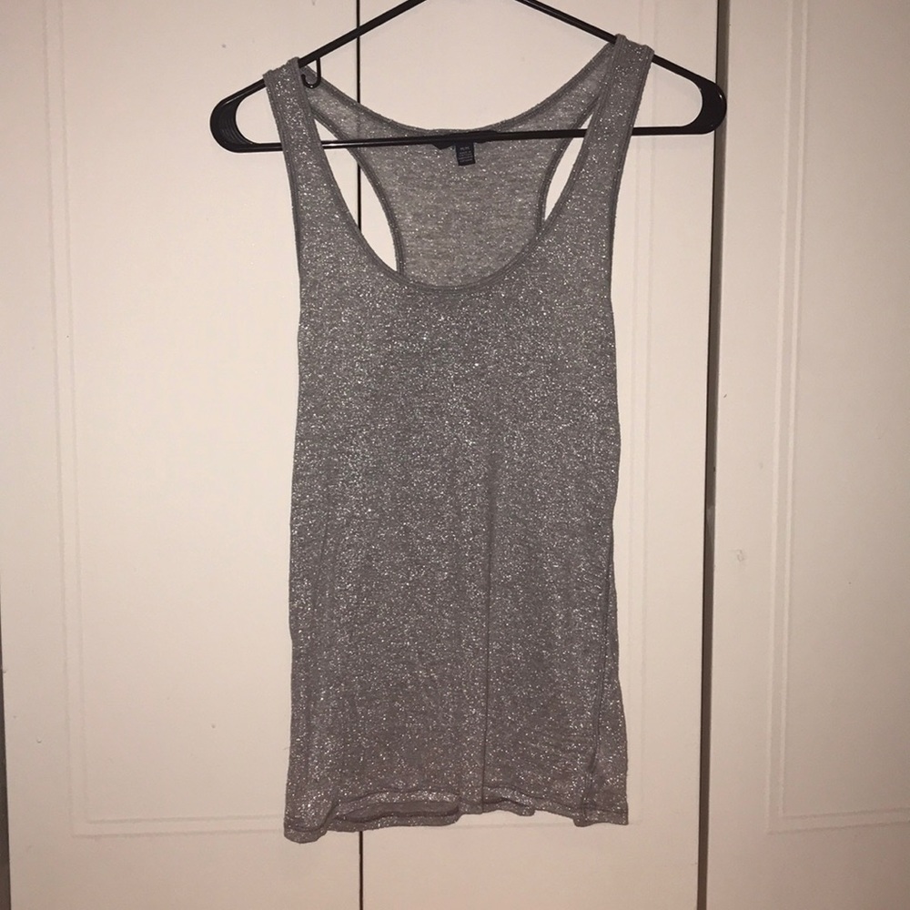 Grey sparkle tank